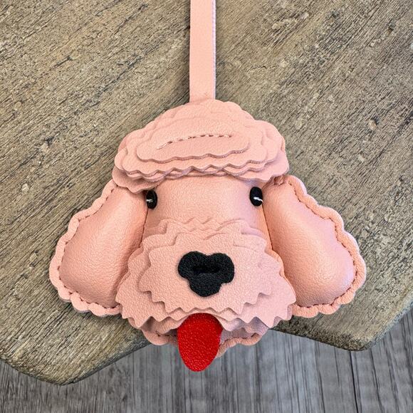 Pink Bag Charm Poodle Purse Charm Dog lover Goldendoodle Gift NEW FAST SHIP - Picture 3 of 10